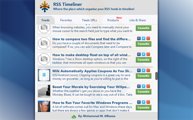 RSS Timeliner - Chrome Extension
