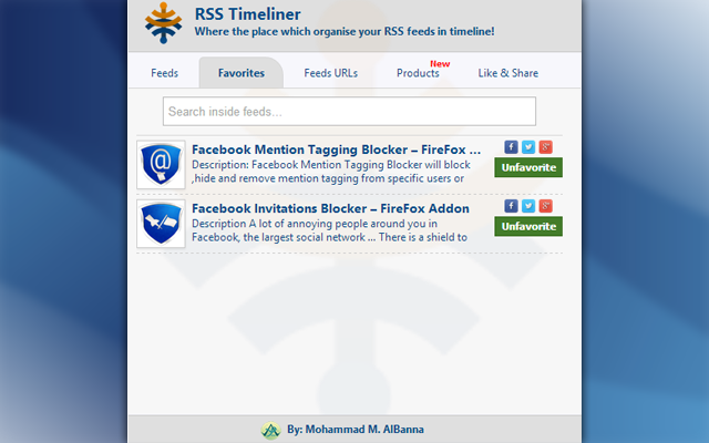 RSS Timeliner - Chrome Extension