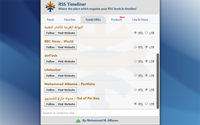 RSS Timeliner - Chrome Extension